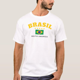 Minimalist Brasilien Typografik Grafik T-Shirt