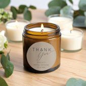 Minimalist Brauner Mokka Danke Brautparty Runder Aufkleber