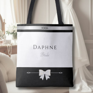Minimalist Brautgeschenk   Elegante Typografie-Tas Tasche