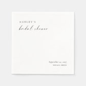 Minimalist Bridal Shower Napkins | Modern Elegant Serviette (Vorderseite)