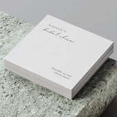 Minimalist Bridal Shower Napkins | Modern Elegant Serviette