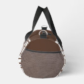 Minimalist Brown Linework | Dink Well Personalisie Duffle Bag (Rechts)