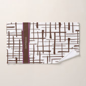 Minimalist Brown Linework Personalisiert | Dink We Handtuch (Handtuch)