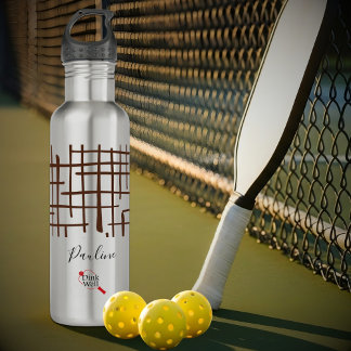 Minimalist Brown Linework Personalized | Dink Well Edelstahlflasche