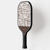 Minimalist Brown Linework Personalized | Dink Well Pickleball Schläger (Links)