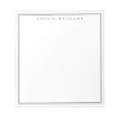 Minimalist Brown Monogram Two Border Notizblock (Vorderseite)