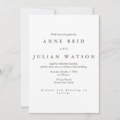 Minimalist Brown Wedding Invitation with a photo Einladung (Rückseite)