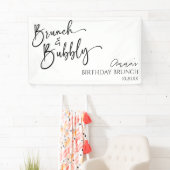 Minimalist Brunch and Bubbly Birthday Brunch Party Banner (Insitu)