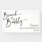 Minimalist Brunch and Bubbly Birthday Brunch Party Banner (Horizontal)