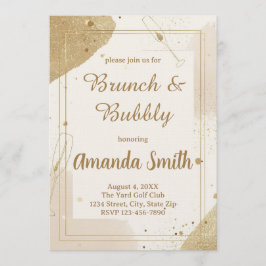 Minimalist Brunch & Bubbly Invitation – Neutral Einladung