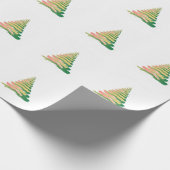 Minimalist Brushstroke Christmas Tree Geschenkpapier (Ecke)