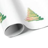 Minimalist Brushstroke Christmas Tree Geschenkpapier (Rolleneckpunkt)
