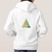 Minimalist Brushstroke Christmas Tree Hoodie (Rückseite)