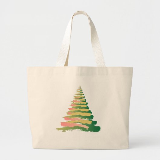 Minimalist Brushstroke Christmas Tree Jumbo Stoffbeutel (Vorne)
