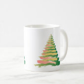 Minimalist Brushstroke Christmas Tree Kaffeetasse (VorderseiteRechts)
