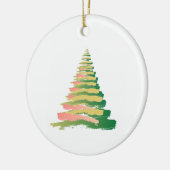 Minimalist Brushstroke Christmas Tree Keramik Ornament (Links)