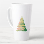 Minimalist Brushstroke Christmas Tree Milchtasse (Linke Ecke)