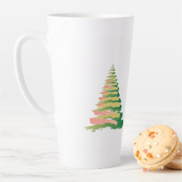 Minimalist Brushstroke Christmas Tree Milchtasse