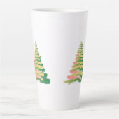 Minimalist Brushstroke Christmas Tree Milchtasse (Vorderseite)