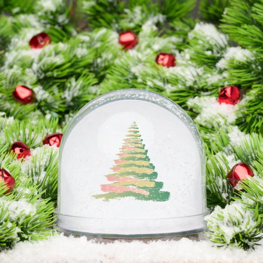 Minimalist Brushstroke Christmas Tree Schneekugeln (Weihnachten)