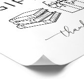 Minimalist Bücher und Geschenke Poster Schild (Ecke)