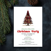 Minimalist Buffalo Christmas Tree Editable Invites Einladung
