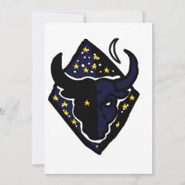 Minimalist Bull Icon Feiertagskarte