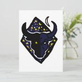 Minimalist Bull Icon Feiertagskarte (Stehend Vorderseite)