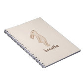 Minimalist Bunny “Breathe” Spiral Notebook Notizblock (Rechte Seite)
