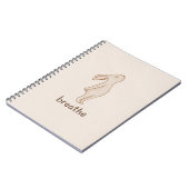 Minimalist Bunny “Breathe” Spiral Notebook Notizblock (Linke Seite)