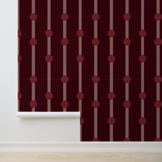 Minimalist Burgunder geometrische Punkte und Strei Tapete