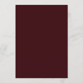 Minimalist Burgundy Elegant Stylish Wedding Einladung (Rückseite)