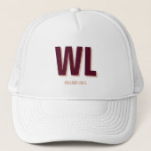 Minimalist Burgundy Pink Personalized Monogram  Truckerkappe (Vorderseite)