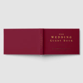 Minimalist Burgundy Wedding Gästebuch (Voll)
