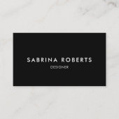 Minimalist Business Card Elegant Black and White Visitenkarte (Vorderseite)