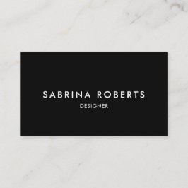 Minimalist Business Card Elegant Black and White Visitenkarte
