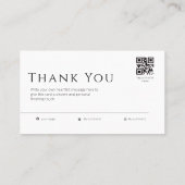 Minimalist Business Card, QR Code Insert Card Visitenkarte (Rückseite)