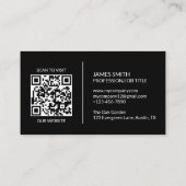 Minimalist Business Card | QR code Visitenkarte (Rückseite)