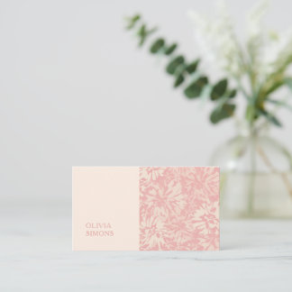 Minimalist Business Cards in boho floral style. Visitenkarte