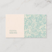 Minimalist Business Cards in boho floral style. Visitenkarte (Vorderseite)