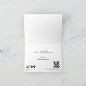 Minimalist Business Custom Logo & QR code social Dankeskarte (Innenseite)