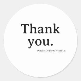 Minimalist Business Thank You Sticker