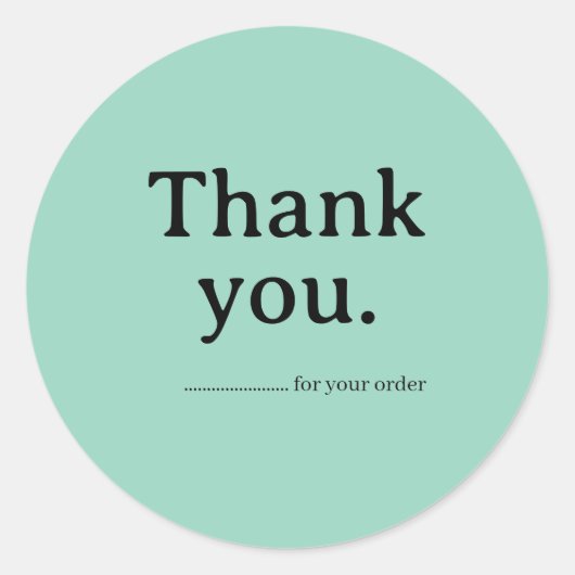 Minimalist Business Thank You Sticker (Vorderseite)