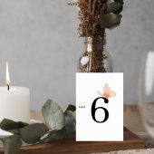 Minimalist Butterfly Wedding Table Number Card Tischnummer