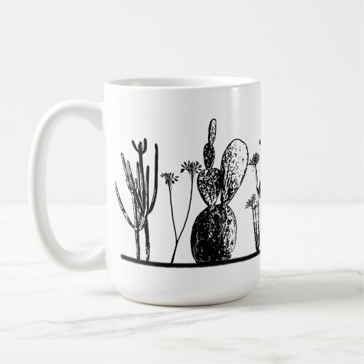 Minimalist Cactus Coffee Mug Kaffeetasse (Links)