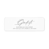 Minimalist Calligraphy Graduation Return Address (Vorne)