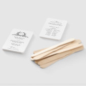 Minimalist Calligraphy monogram Wedding Program Fächer (Non-assembled)