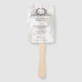 Minimalist Calligraphy monogram Wedding Program Fächer (Vorderseite)