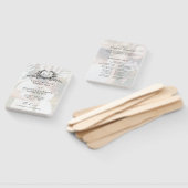 Minimalist Calligraphy monogram Wedding Program Fächer (Non-assembled)