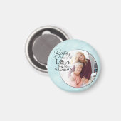 Minimalist Calligraphy Photo Birthday Grandma Magnet (Vorderseite/Rückseite)